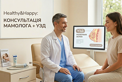 Акція на обстеження молочних залоз у Healthy&Happy